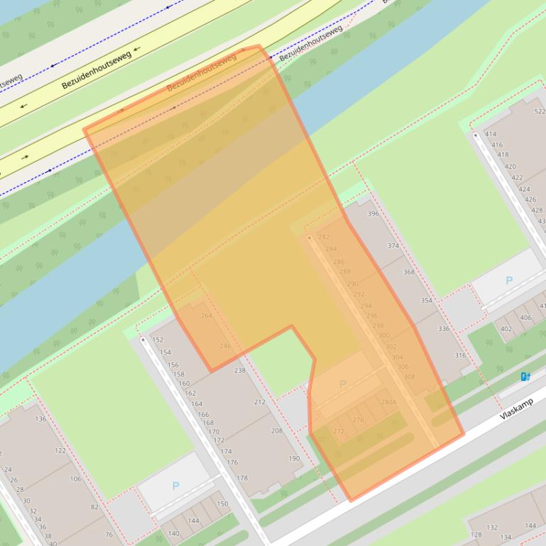 Kaart van postcodegebied 2592AH.