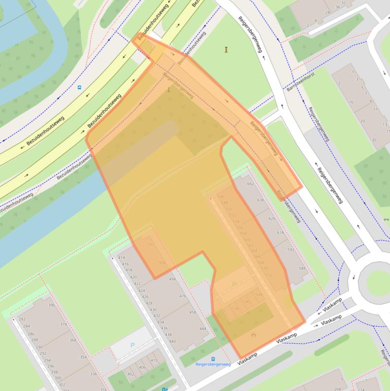 Kaart van postcodegebied 2592AP.