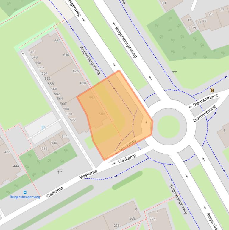 Kaart van postcodegebied 2592AR.