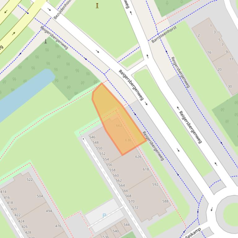 Kaart van postcodegebied 2592AT.