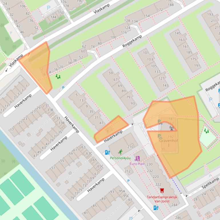 Kaart van postcodegebied 2592BH.