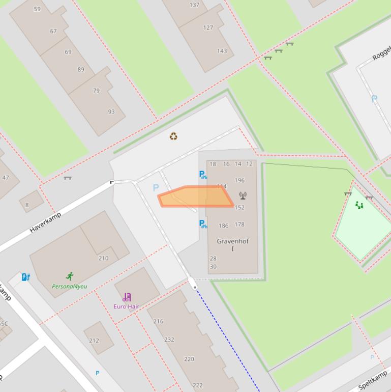 Kaart van postcodegebied 2592BK.