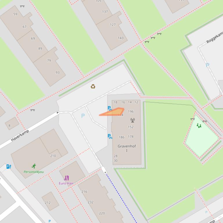 Kaart van postcodegebied 2592BL.