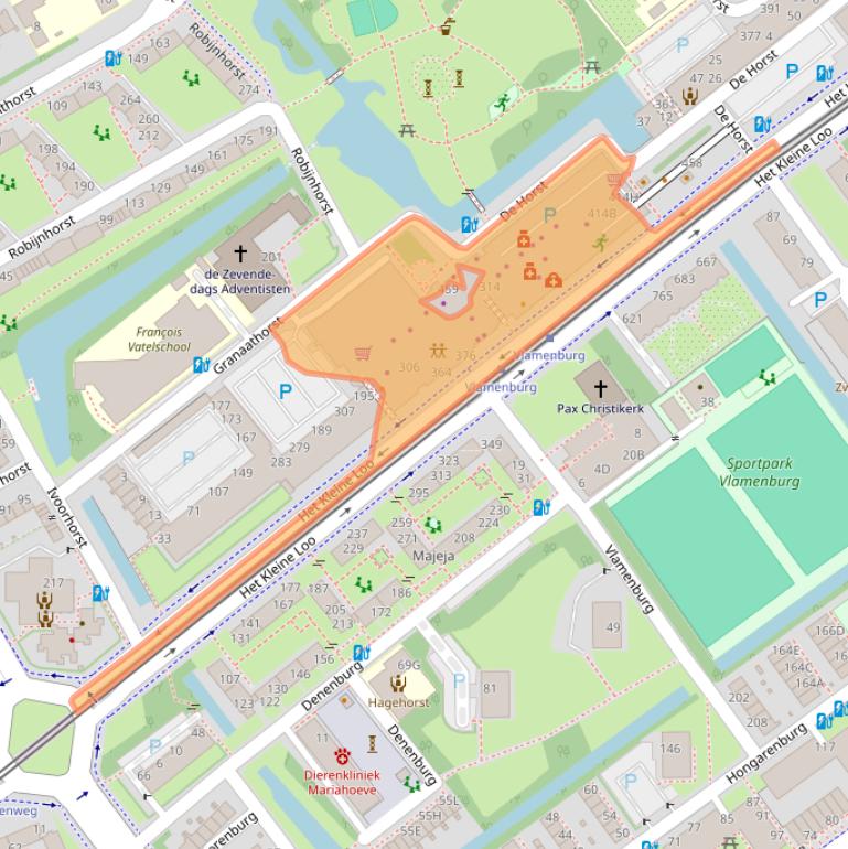 Kaart van postcodegebied 2592CK.