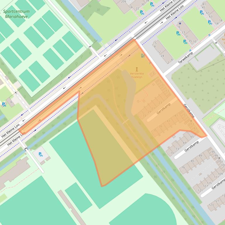 Kaart van postcodegebied 2592CN.
