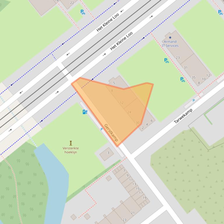 Kaart van postcodegebied 2592CS.