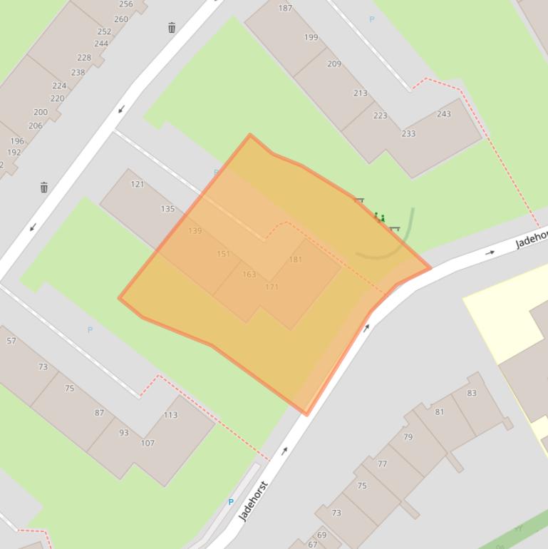 Kaart van postcodegebied 2592EE.