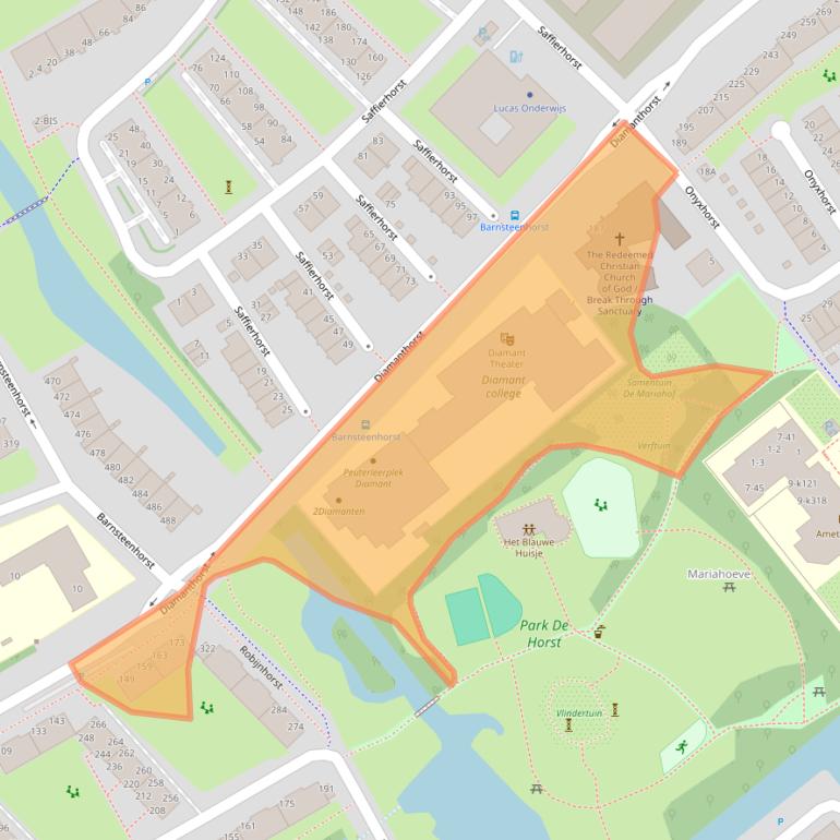 Kaart van postcodegebied 2592GD.