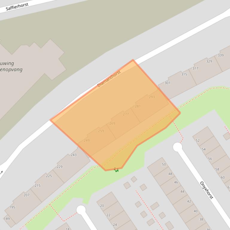 Kaart van postcodegebied 2592GG.