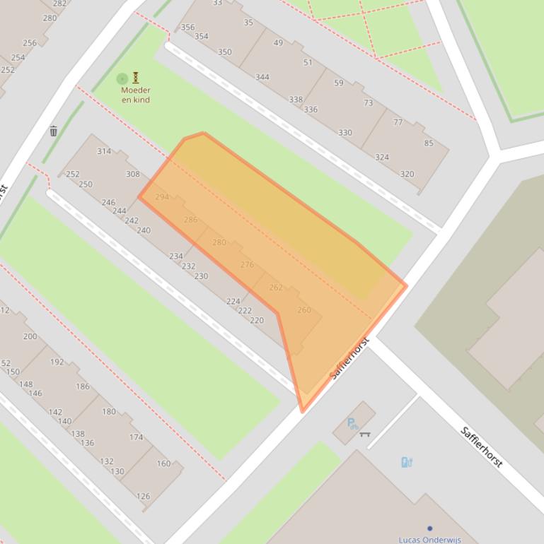 Kaart van postcodegebied 2592GP.