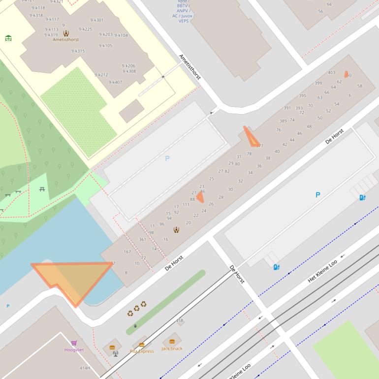 Kaart van postcodegebied 2592HG.