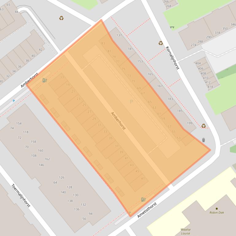 Kaart van postcodegebied 2592HP.