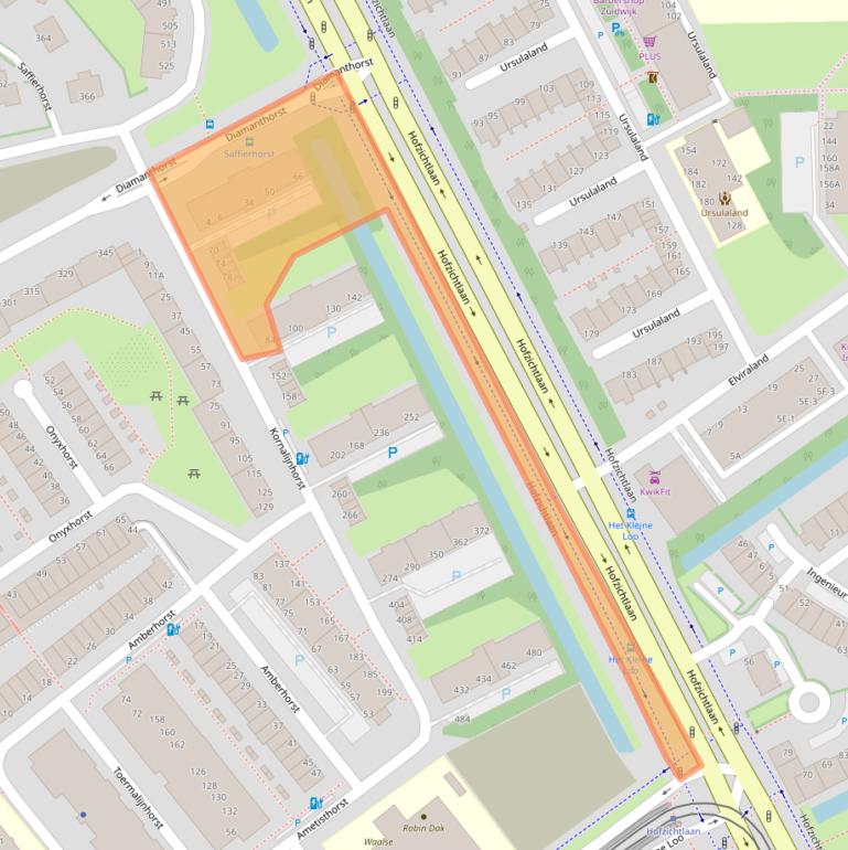 Kaart van postcodegebied 2592HX.