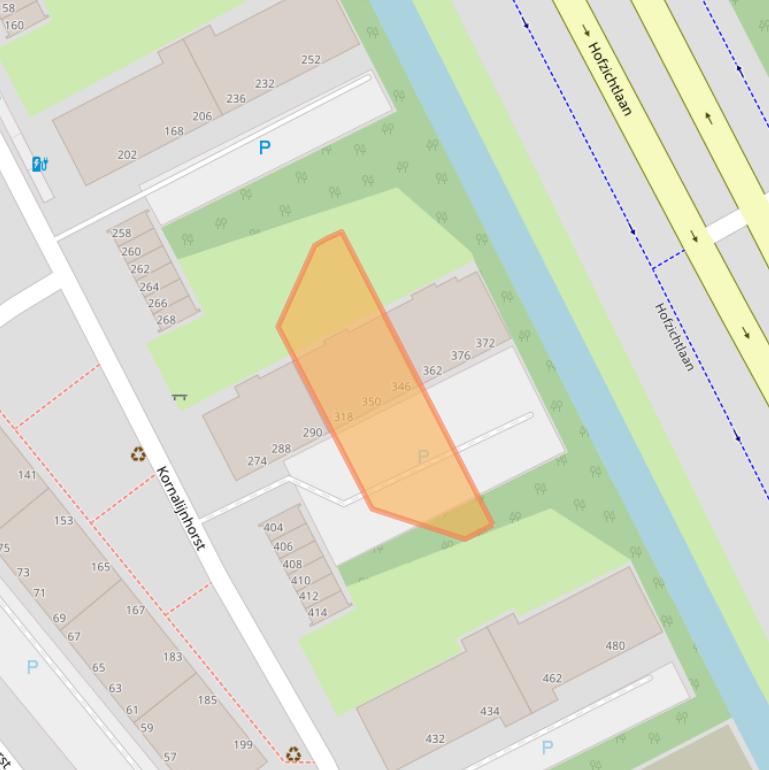 Kaart van postcodegebied 2592JD.