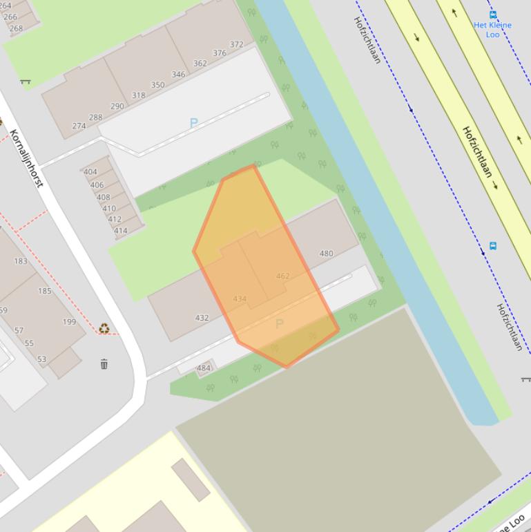 Kaart van postcodegebied 2592JG.