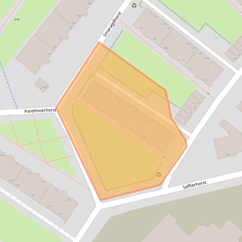 Kaart van postcodegebied 2592RG.