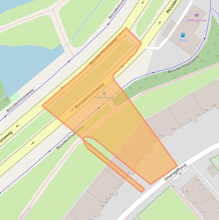 Kaart van postcodegebied 2592RW.