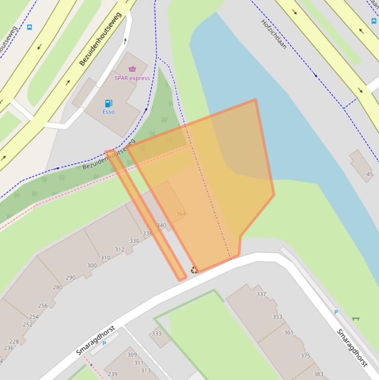 Kaart van postcodegebied 2592RZ.