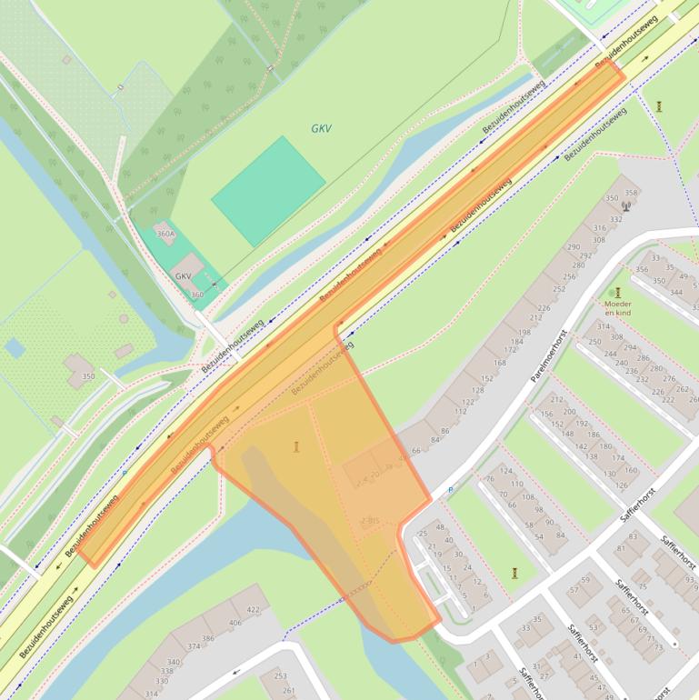 Kaart van postcodegebied 2592SE.