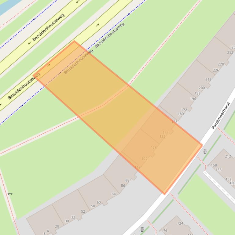 Kaart van postcodegebied 2592SH.