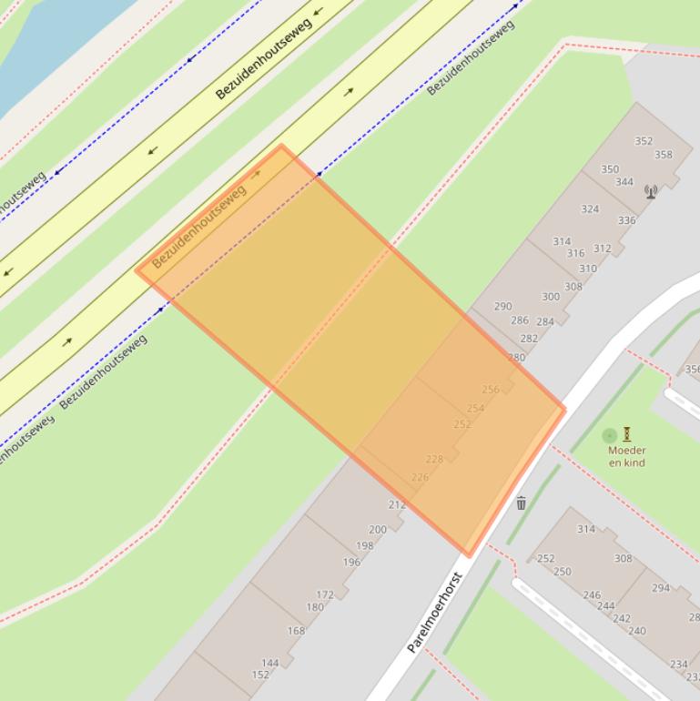 Kaart van postcodegebied 2592SK.