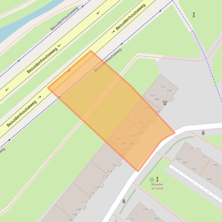 Kaart van postcodegebied 2592SL.