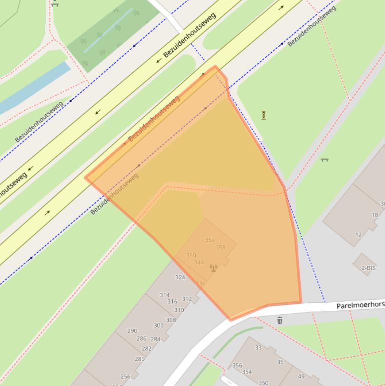 Kaart van postcodegebied 2592SM.