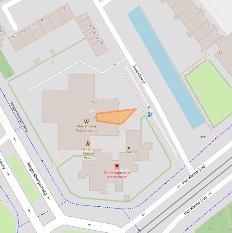 Kaart van postcodegebied 2592TJ.