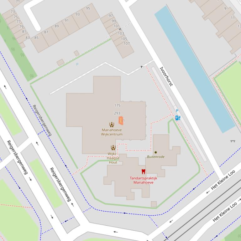 Kaart van postcodegebied 2592TK.