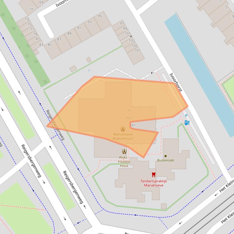 Kaart van postcodegebied 2592TL.