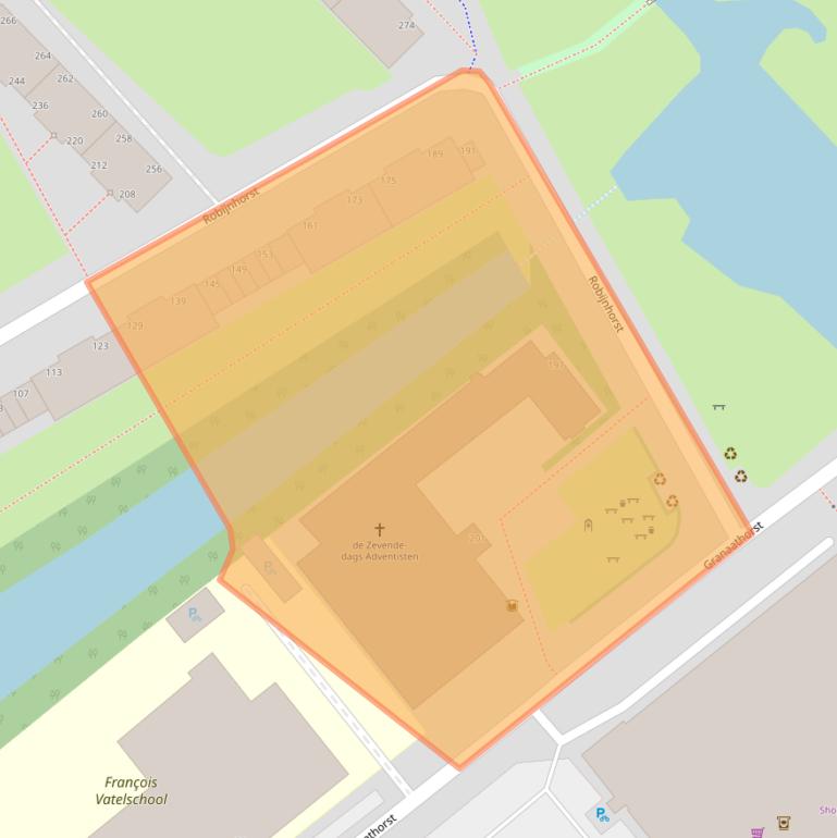 Kaart van postcodegebied 2592TS.