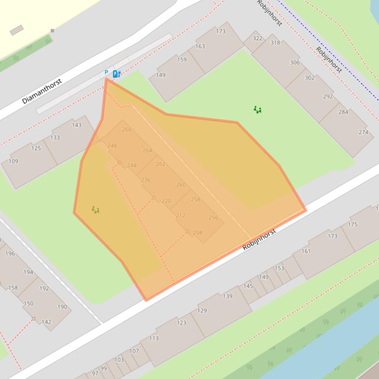 Kaart van postcodegebied 2592TX.