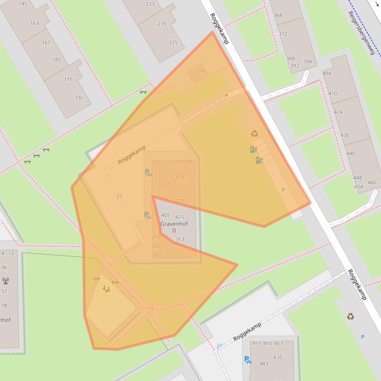 Kaart van postcodegebied 2592VS.