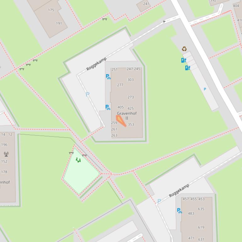 Kaart van postcodegebied 2592VW.