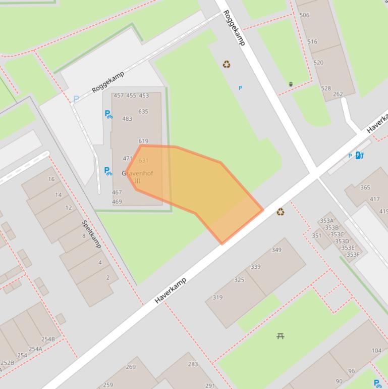 Kaart van postcodegebied 2592XA.