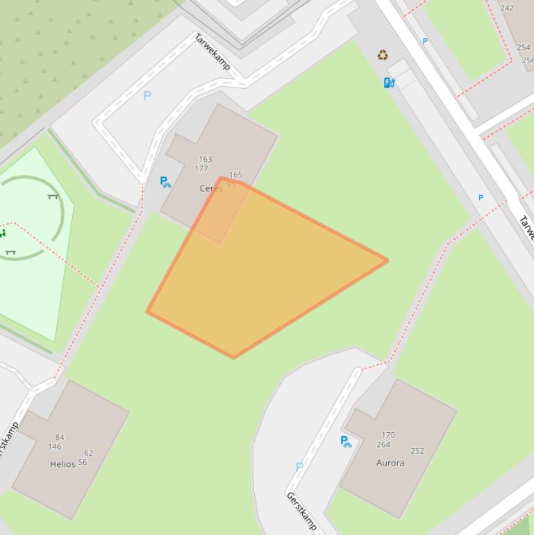 Kaart van postcodegebied 2592XK.