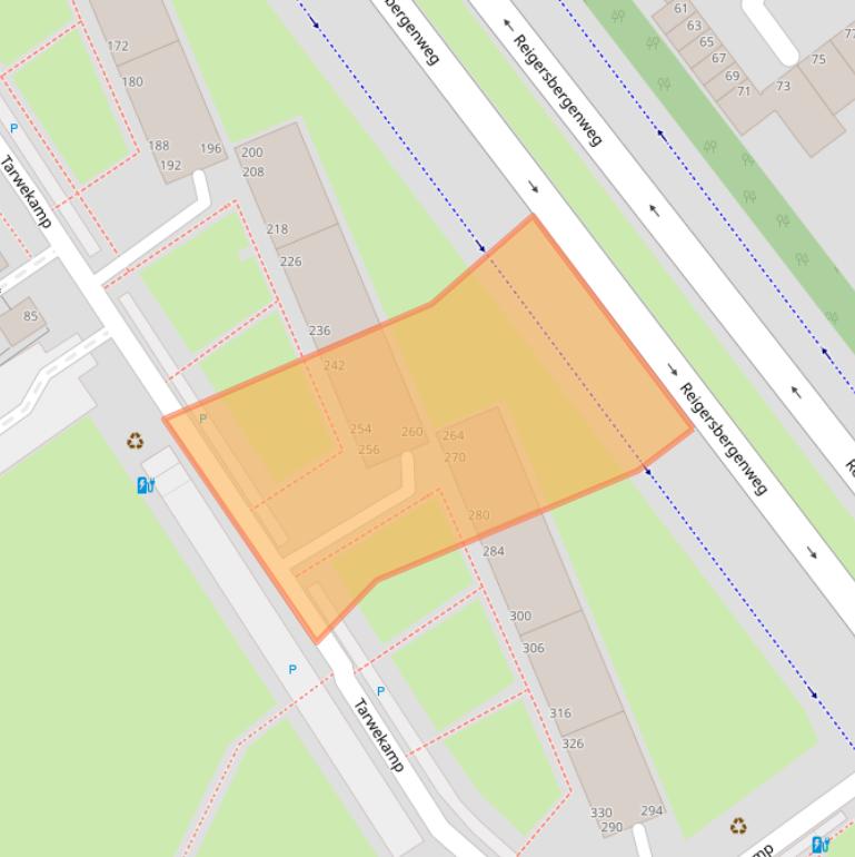 Kaart van postcodegebied 2592XR.