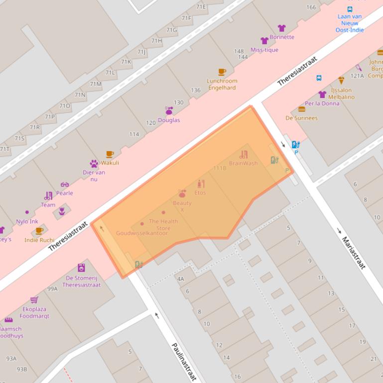 Kaart van postcodegebied 2593AD.