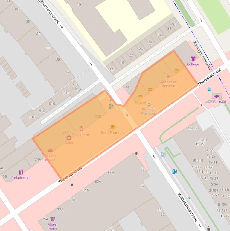 Kaart van postcodegebied 2593AP.