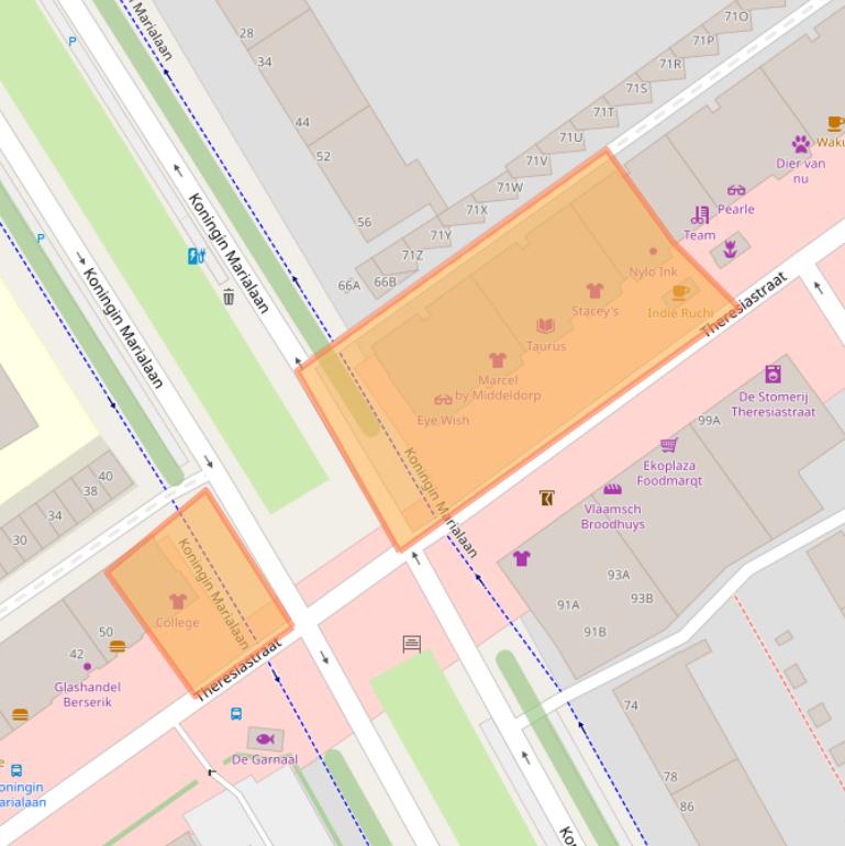 Kaart van postcodegebied 2593AR.