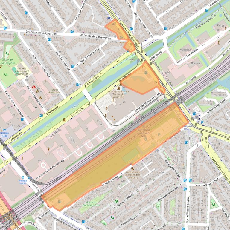 Kaart van postcodegebied 2593BS.