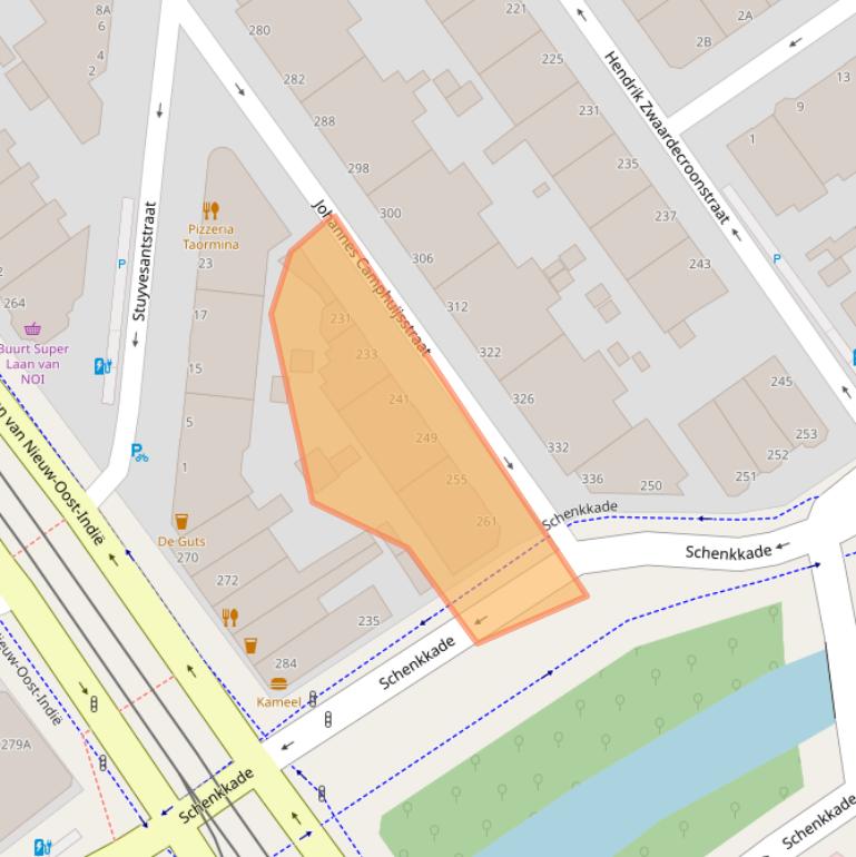 Kaart van postcodegebied 2593CN.