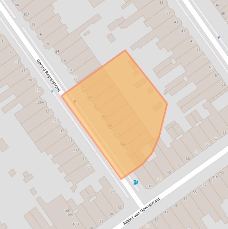 Kaart van postcodegebied 2593ED.