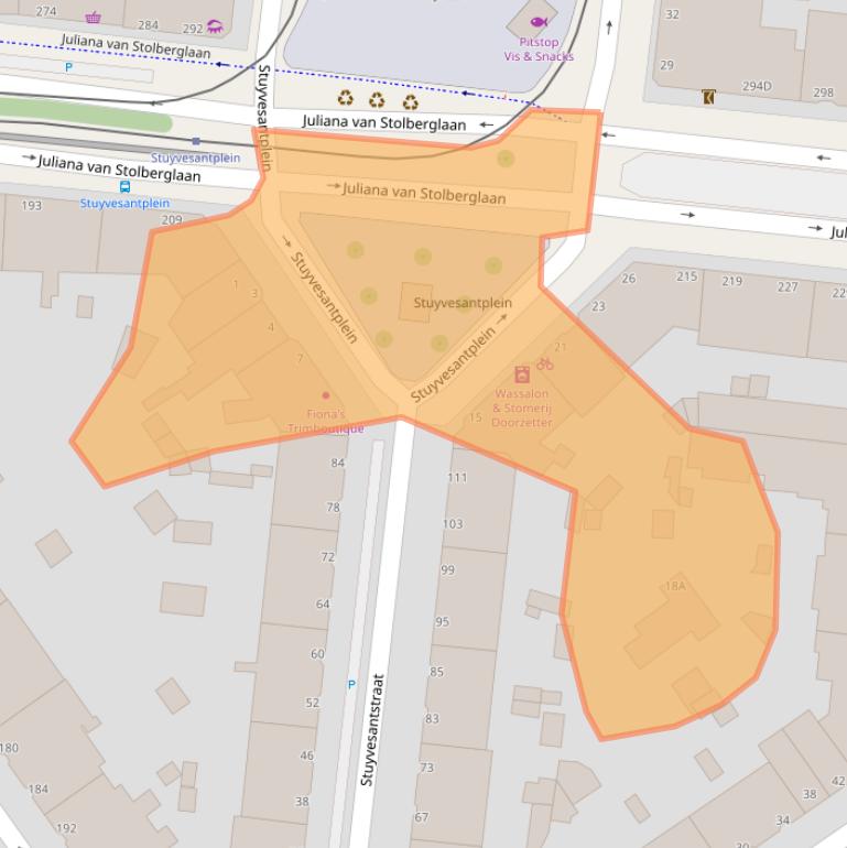 Kaart van postcodegebied 2593EK.