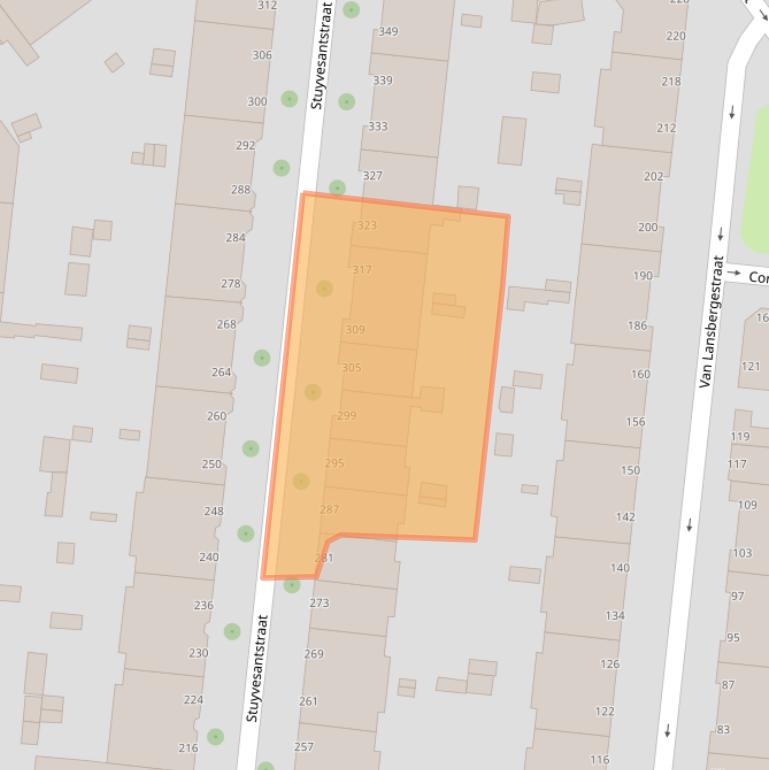 Kaart van postcodegebied 2593GJ.