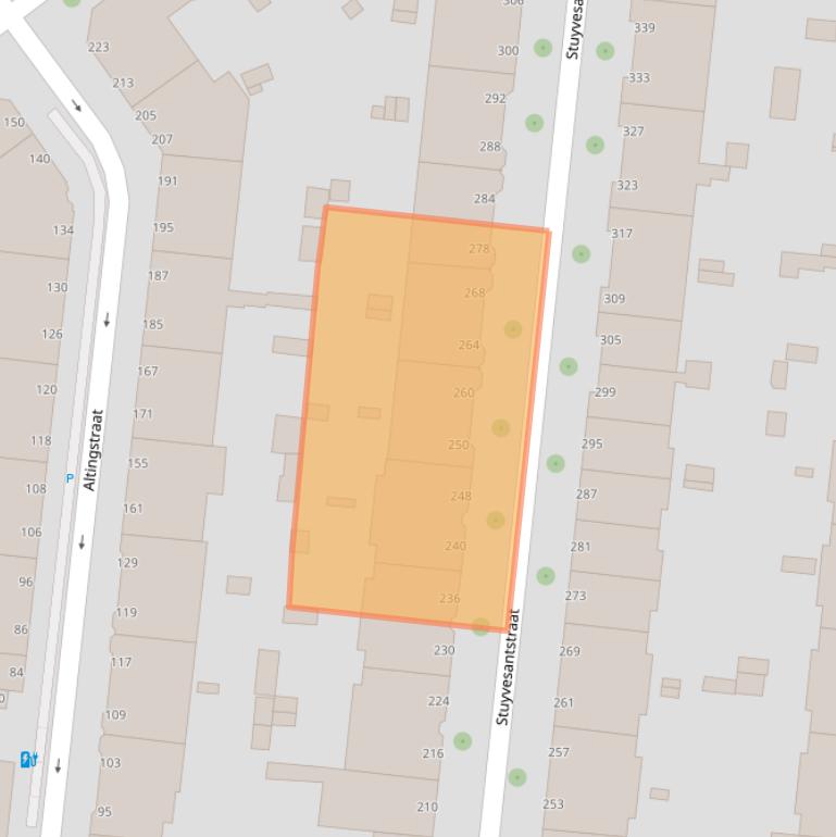 Kaart van postcodegebied 2593GV.