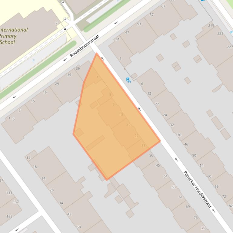 Kaart van postcodegebied 2593HA.