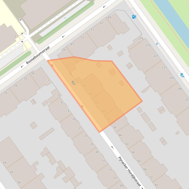 Kaart van postcodegebied 2593HD.