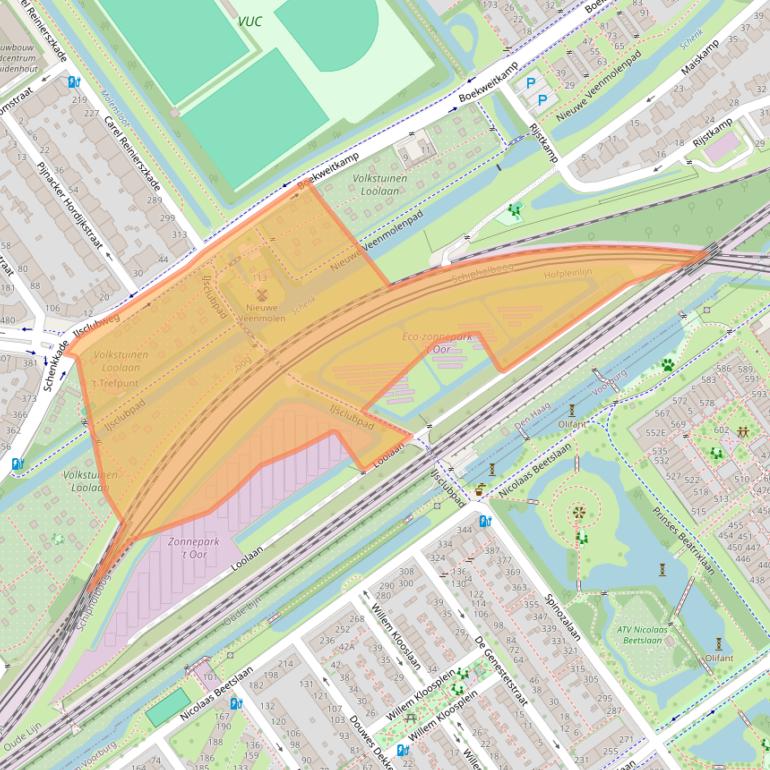 Kaart van postcodegebied 2593HH.