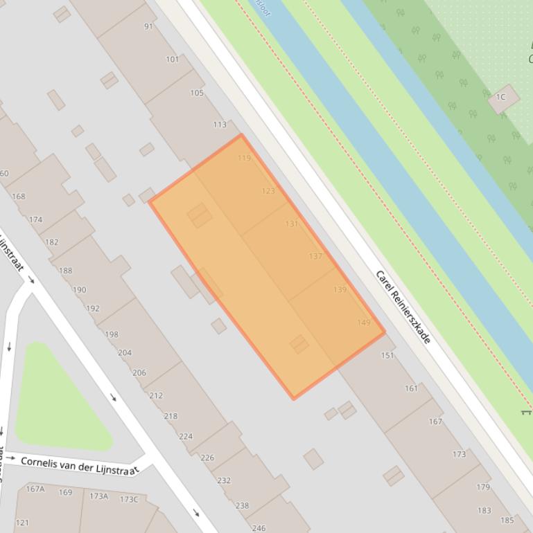 Kaart van postcodegebied 2593HN.